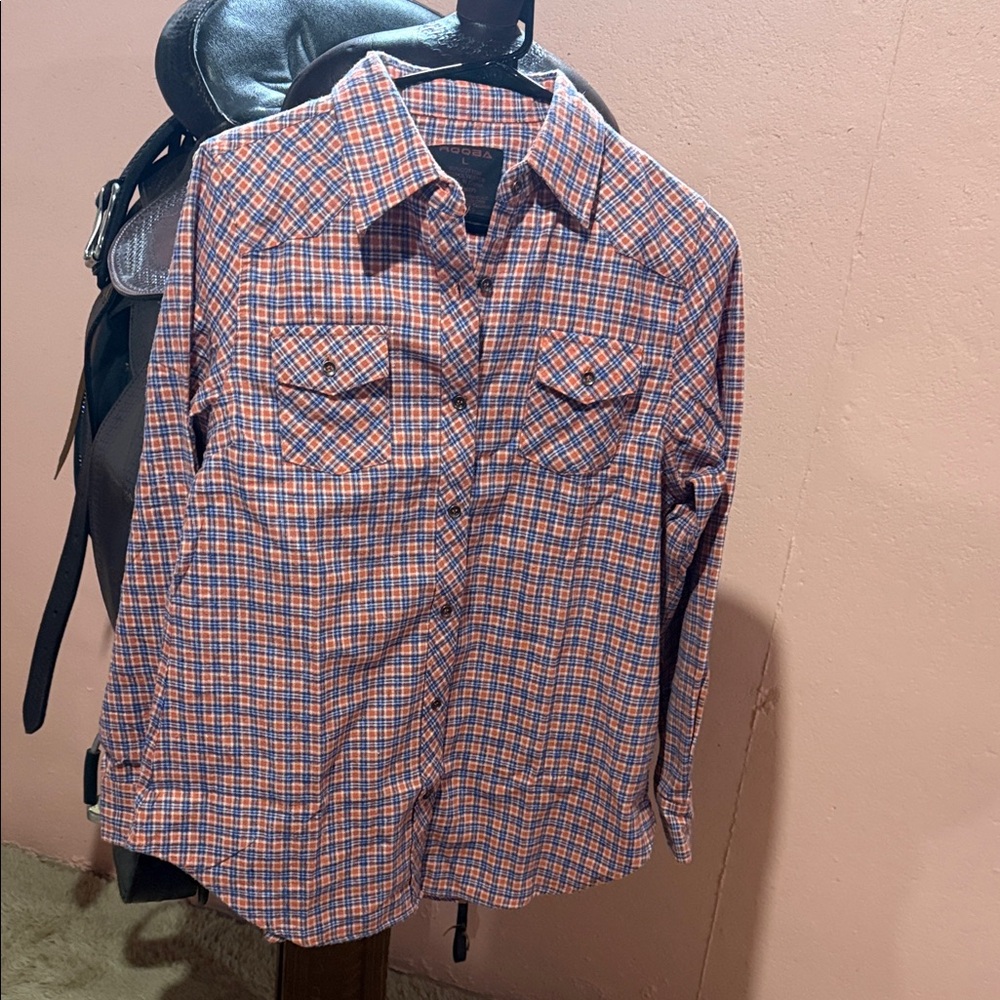 Plaid Button-Up Shirt